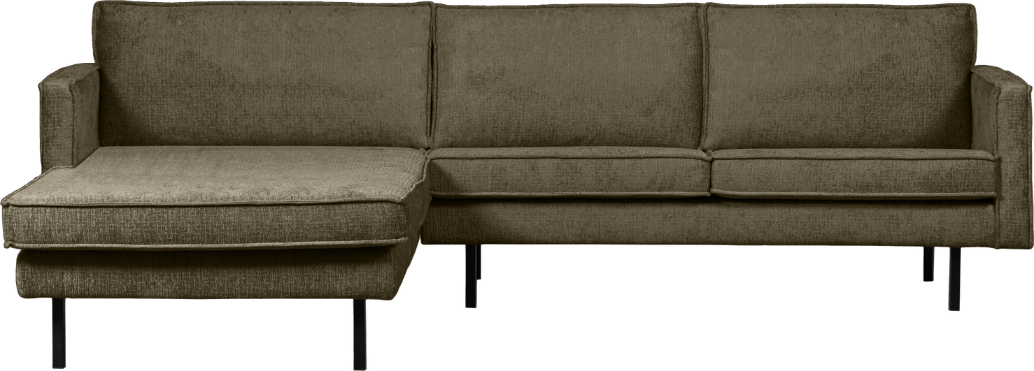 Loungesofa Chaiselong Woood Rodeo Venstrevendt Bonsai Grøn Grov Velour