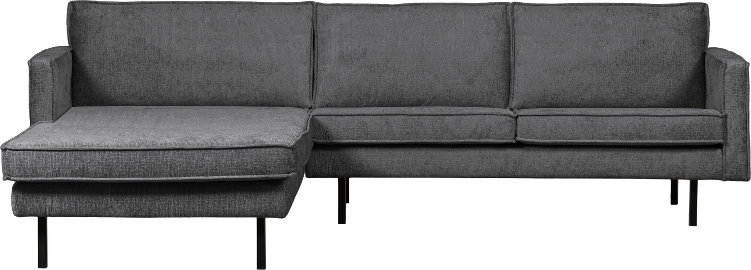 Loungesofa Venstrevendt Chaiselong Woood Rodeo 300x155 Mountain Grå Strukturvelour