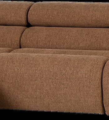 Loungesofa Venstrevendt Woood Novi Boucl Karamel 300173 Med Chaiselong Justerbar Nakkestøtte