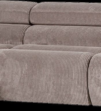 Loungesofa Venstrevendt Woood Novi Chaiselong Sand Ribstof Justerbar Nakkestøtte 300x173