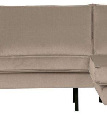Loungesofa Woood Rodeo Hjørnesofa Khakigrøn Velour Personers Højrevendt B266 D86 213 H85