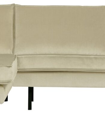 Loungesofa Woood Rodeo Hjørnesofa Venstre 266 Pistacie Velour Metalstel Fast Siddekomfort
