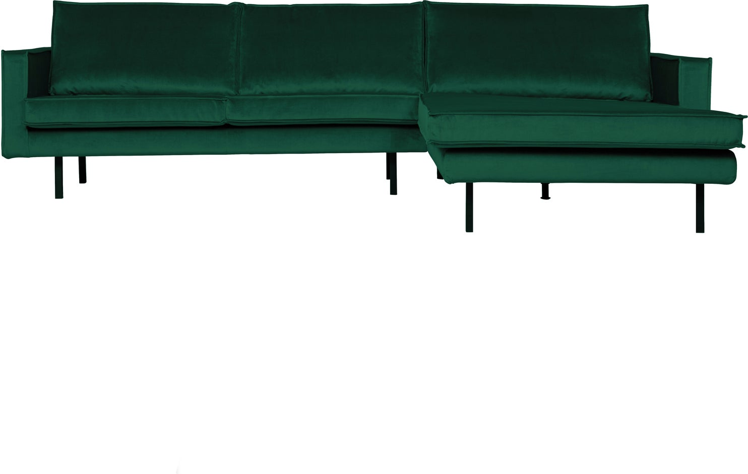 Loungesofa Woood Rodeo Højrevendt Chaiselong Skovgrøn Velour