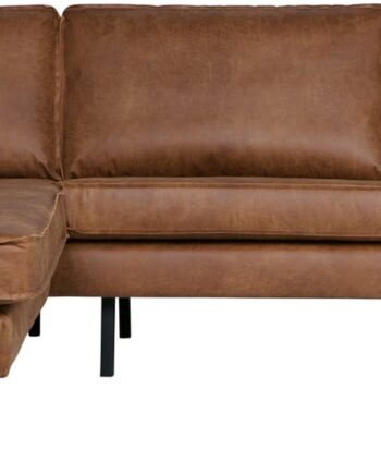 Loungesofa Woood Rodeo Venstrevendt Hjørnesofa 266x213 Cognac Ecoleather Recycled Leather