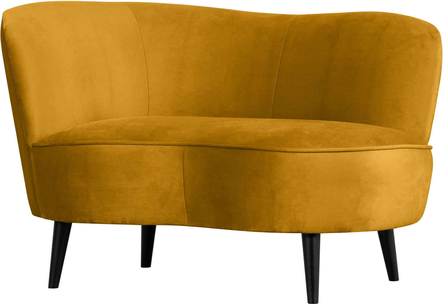 Loungesofa Woood Sara Venstrevendt Hjørnesofa Solgul Polyester 112x81x71