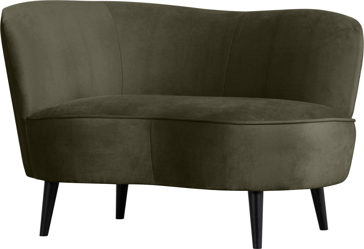 Loungesofa Woood Sara Venstrevendt Mørkegrøn Polyester Hjørnesofa H71b81l112