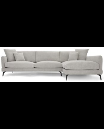 Magg Højrevendt Hjørnesofa Metal Polyester 290 133 Sort Grå