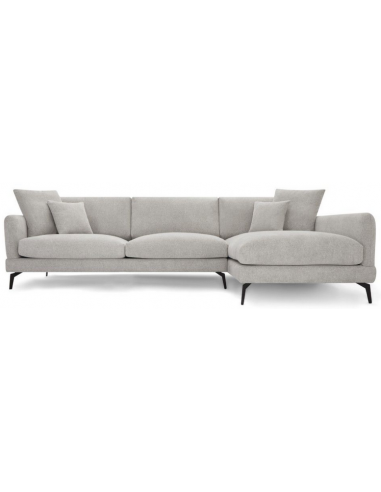 Magg Højrevendt Hjørnesofa Metal Polyester 290 133 Sort Grå
