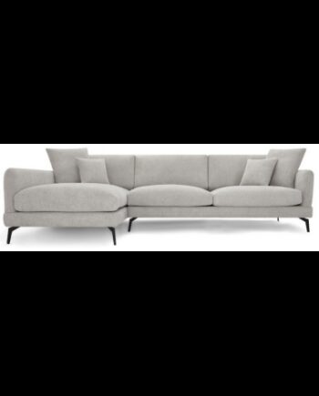 Magg Venstrevendt Hjørnesofa Metal Polyester 290 133 Sort Grå