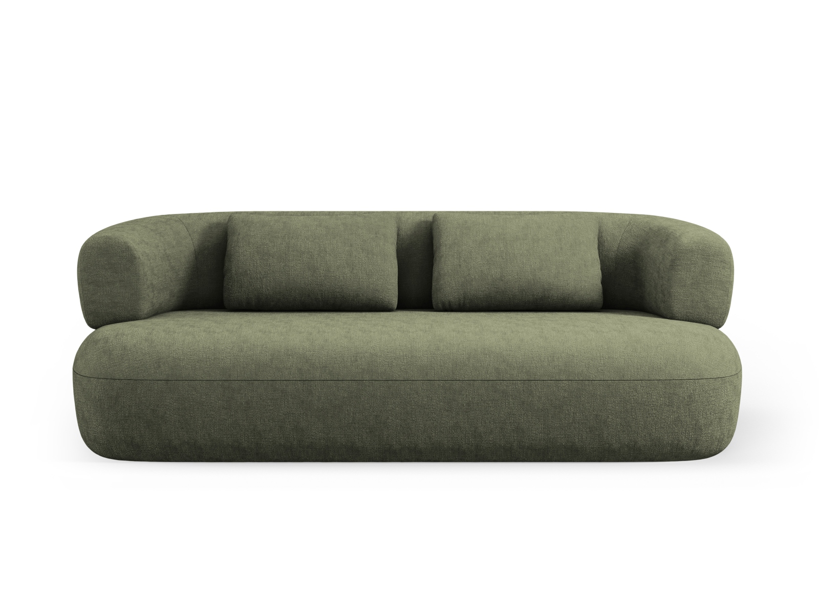 Micadoni Jenny Sofa Sæder Grøn Chenille Sort Plast