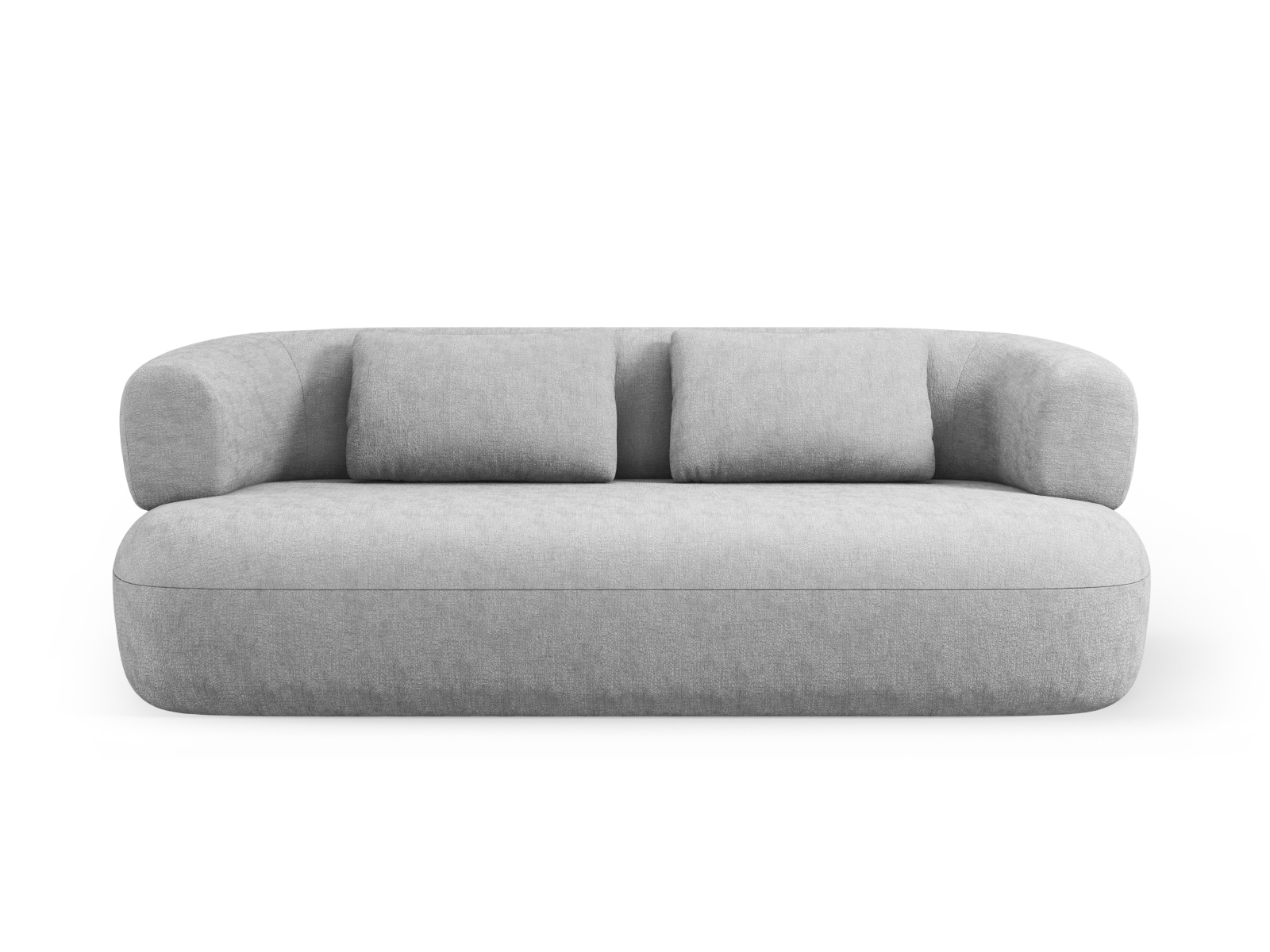 Micadoni Jenny Sofa Sæder Sølv Chenille Sort Plast