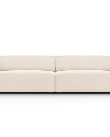 Micadoni Jodie Sofa Sæder Beige Fløjl Sort Plast