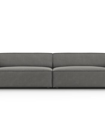 Micadoni Jodie Sofa Sæder Grå Fløjl Sort Plast