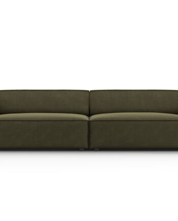 Micadoni Jodie Sofa Sæder Grøn Fløjl Sort Plast