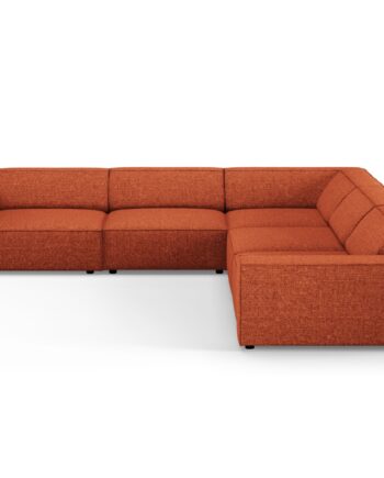 Micadoni Jodie Symmetrisk Pers Hjørnesofa Boucl Stof Sort Plast