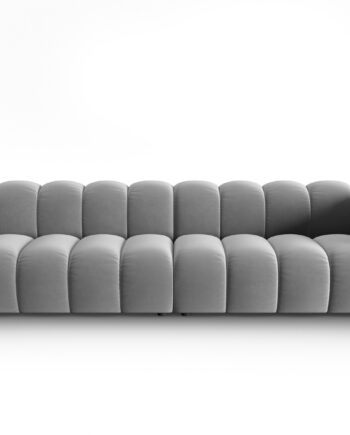 Micadoni Lupin Modul Sofa Sæder Grå Fløjl Sort Plast