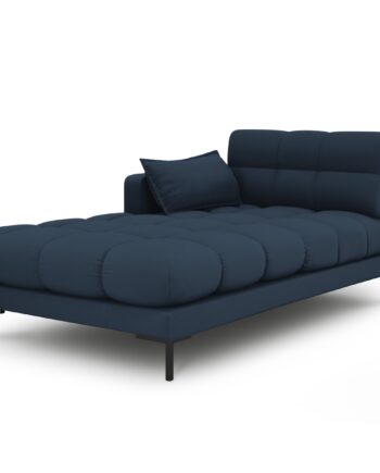 Micadoni Mamaia Chaiselong Venstre Blå Stof Sort Metal 185x102x75