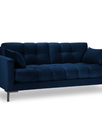 Micadoni Mamaia Sofa Sæder Blå Fløjl Sort Metal