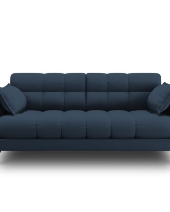 Micadoni Mamaia Sofa Sæder Blå Stof Sort Metal