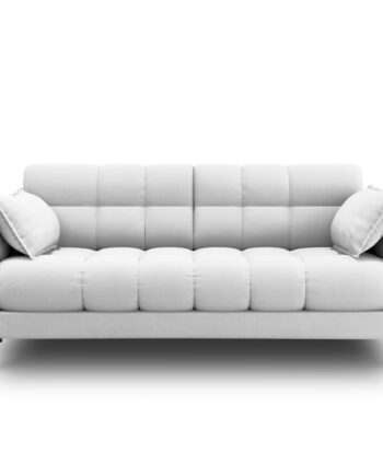 Micadoni Mamaia Sofa Sæder Grå Stof Sort Metal