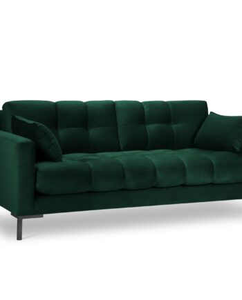 Micadoni Mamaia Sofa Sæder Grøn Fløjl Sort Metal
