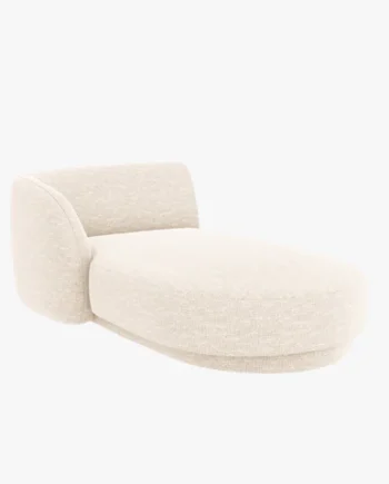 Micadoni Miley Chaiselong Venstre Beige Chenille Sort Plast 150x95x70