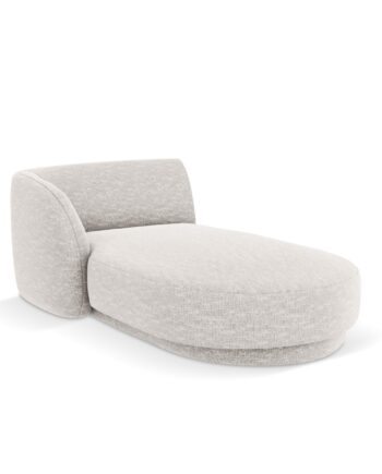 Micadoni Miley Chaiselong Venstre Grå Chenille Sort Plast 150x95x70