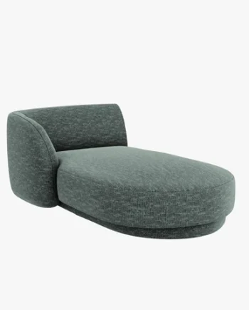 Micadoni Miley Chaiselong Venstre Petrol Chenille Sort Plast 150x95x70
