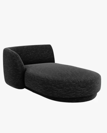 Micadoni Miley Chaiselong Venstre Sort Chenille Sort Plast 150x95x70