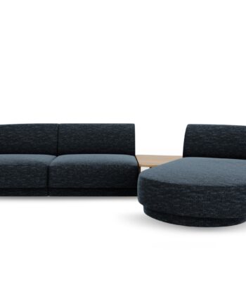 Micadoni Miley Pers Modulær Hjørnesofa Højre Sofabord Kongeblå Chenille