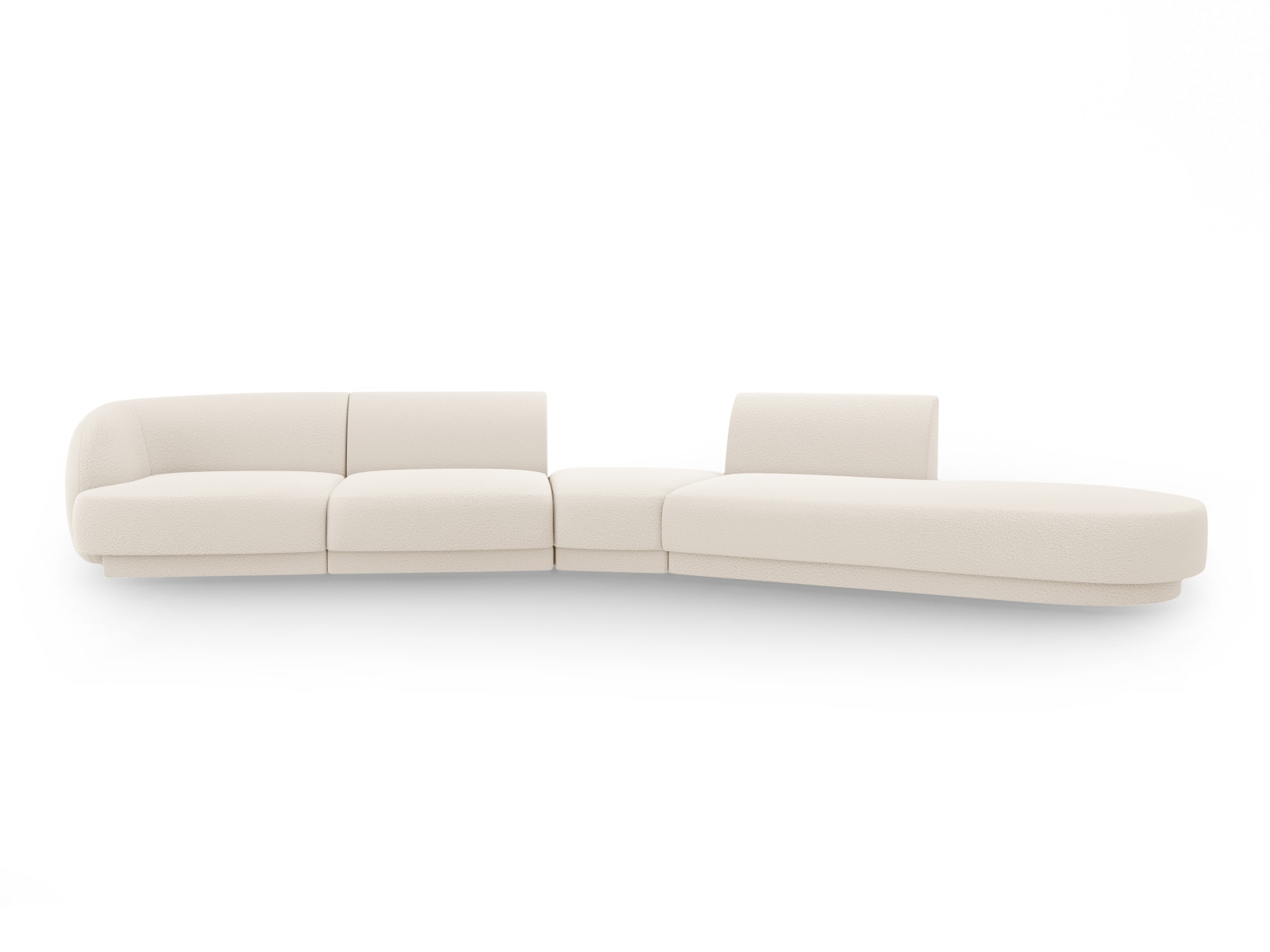 Micadoni Miley Pers Modulær Sofa Højre Beige Boucl