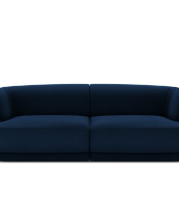Micadoni Miley Sofa Sæder Blå Fløjl Sort Plast