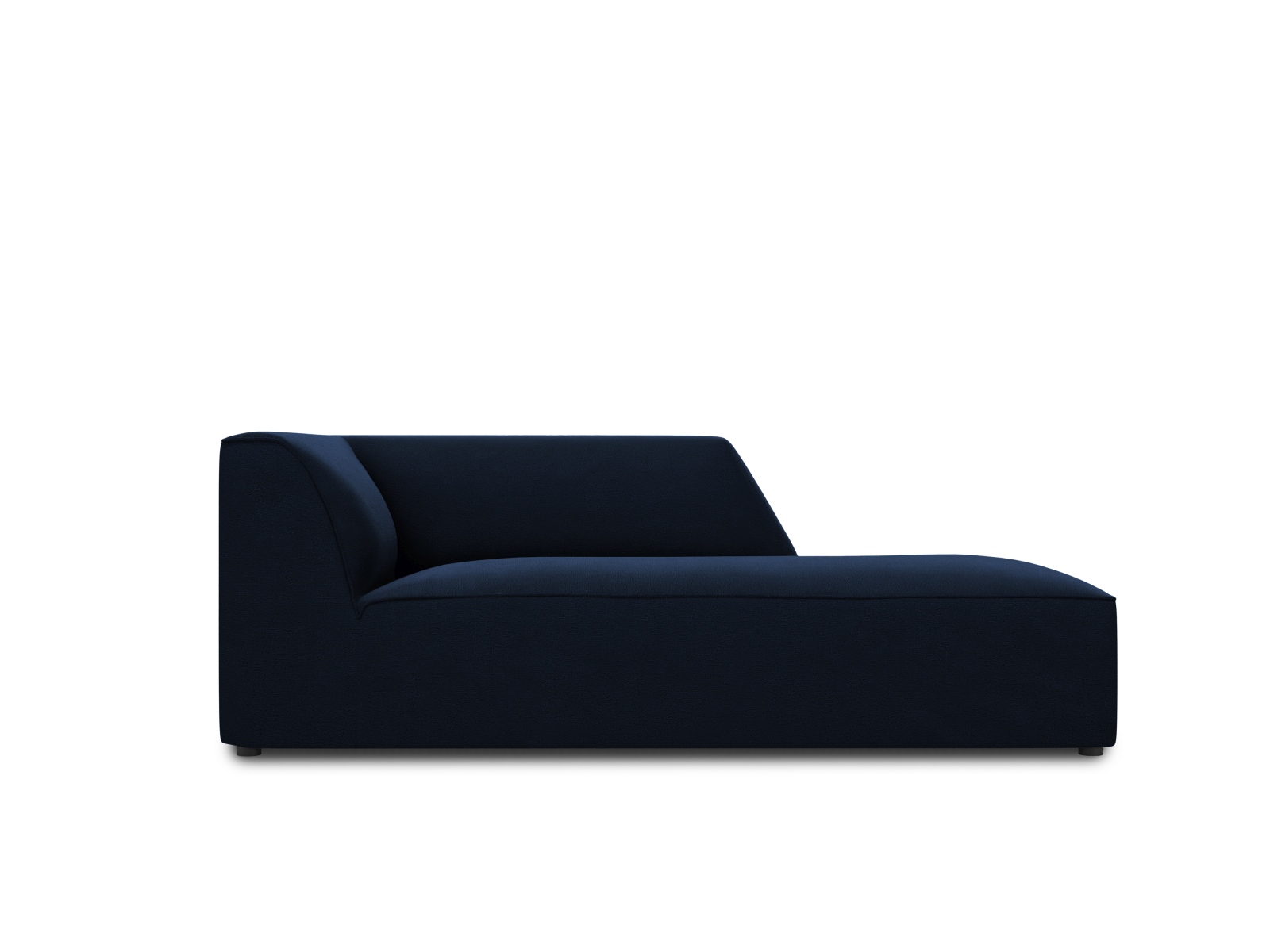 Micadoni Ruby Chaiselong Højre Blå Fløjl Sort Plast 180x93x69