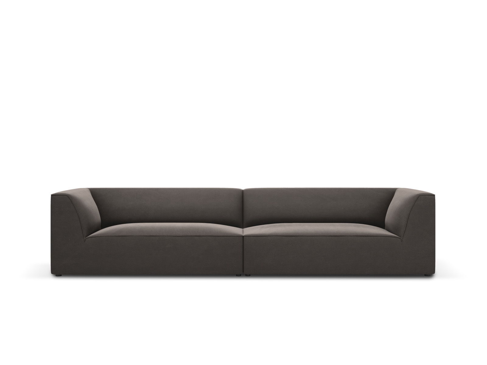 Micadoni Ruby Sofa Sæder Antracitgrå Fløjl Sort Plast
