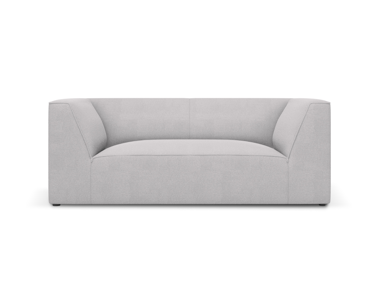 Micadoni Ruby Sofa Sæder Grå Stof Sort Plast
