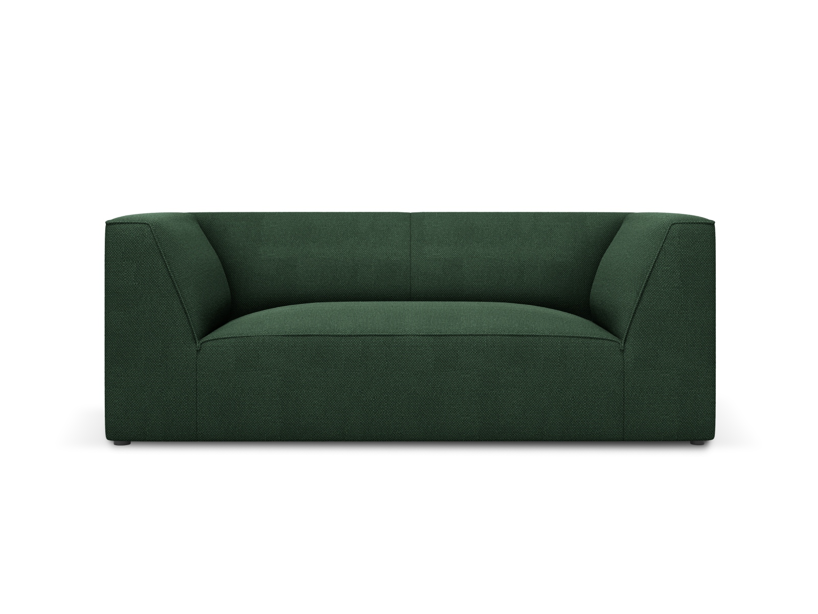 Micadoni Ruby Sofa Sæder Grøn Stof Sort Plast