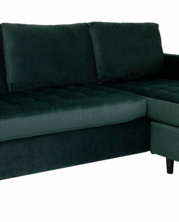 Milano Lounge Sofa Mørkegrøn Velour