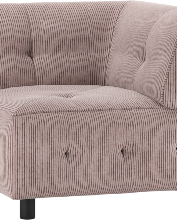 Modulær Hjørneelement Sofa Woood Louis Fløjl Lyserød 90x90