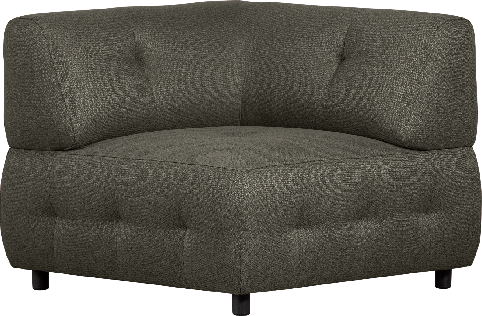 Modulær Hjørneelement Sofa Woood Louis Grøn Vævet Polyester B90xd90xh73