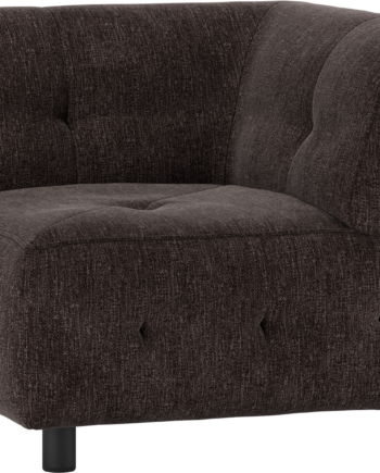Modulær Hjørneelement Sofa Woood Louis Kaffefarvet Fladvævet Polyester