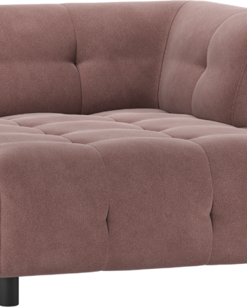 Modulær Sofa Chaiselong Med Højre Arm Woood Louis Lyserød Vævet Polyester
