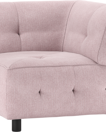 Modulær Sofa Hjørneelement Woood Louis Lyserød Fladvævet Polyester