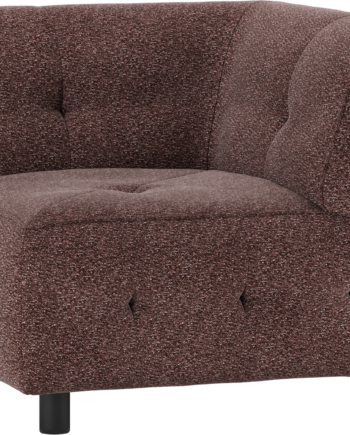 Modulær Sofa Hjørneelement Woood Louis Lyserød Grov Melange Polyester