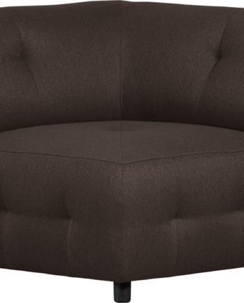 Modulær Sofa Hjørneelement Woood Louis Vævet Polyester Kaffe 90x90x73
