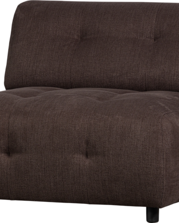 Modulær Sofa Sæders Woood Louis Fladvævet Polyester Kaffe H73xb90xd90