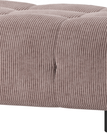 Modulær Sofa Skammel Puf Woood Louis Fløjl Lyserød H43 B90 D90