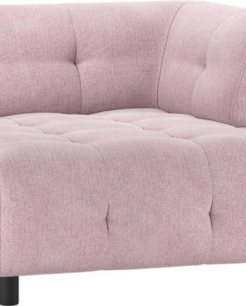 Modulær Sofa Woood Louis Chaiselong Højre Fladvævet Lyserød Polyester