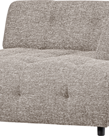 Modulær Sofa Woood Louis Chaiselong Højre Lysegrå Grov Melange Polyester