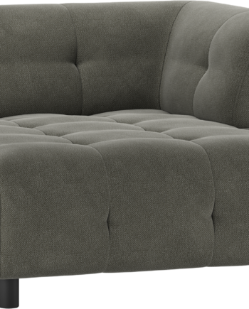 Modulær Sofa Woood Louis Pers Chaiselong Højre Arm Grøn Vævet Polyester
