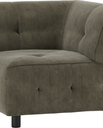 Modulært Hjørneelement Til Sofa Woood Louis Fløjlsgrøn Fløjl